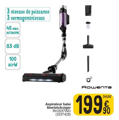 Aspirateur balai Steelstofzuiger RH2037WO