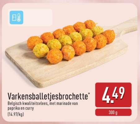 Varkensballetjesbrochette