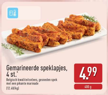 Gemarineerde speklapjes, 4 st.