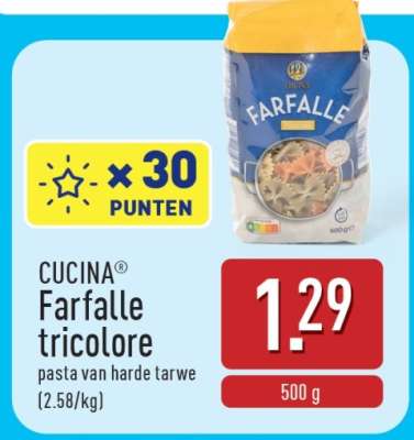 CUCINA Farfalle tricolore