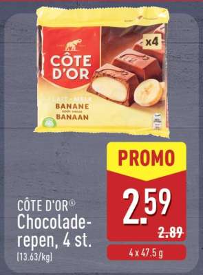 CÔTE D'OR® Chocoladerepen, 4 st.