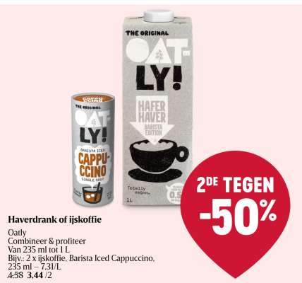 Haverdrank of ijskoffie