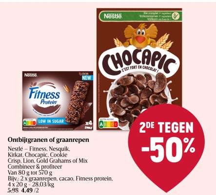 Ontbijtgranen of graanrepen