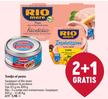 Tonijn of pesto