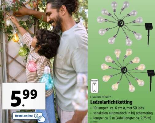 LIVARNO HOME Ledsolarlichtketting