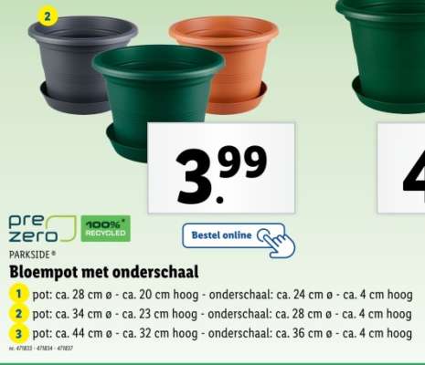 Bloempot met onderschaal