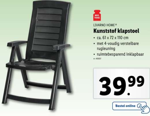 LIVARNO HOME® Kunststof klapstoel