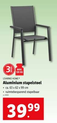 LIVARNO HOME® Aluminium stapelstoel