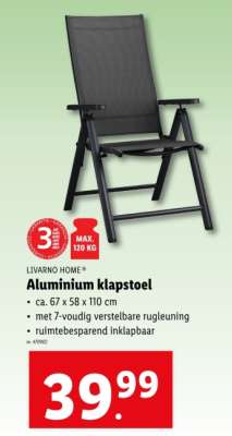 LIVARNO HOME® Aluminium klapstoel