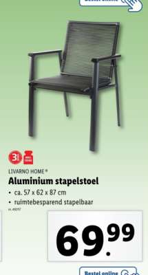 LIVARNO HOME® Aluminium stapelstoel